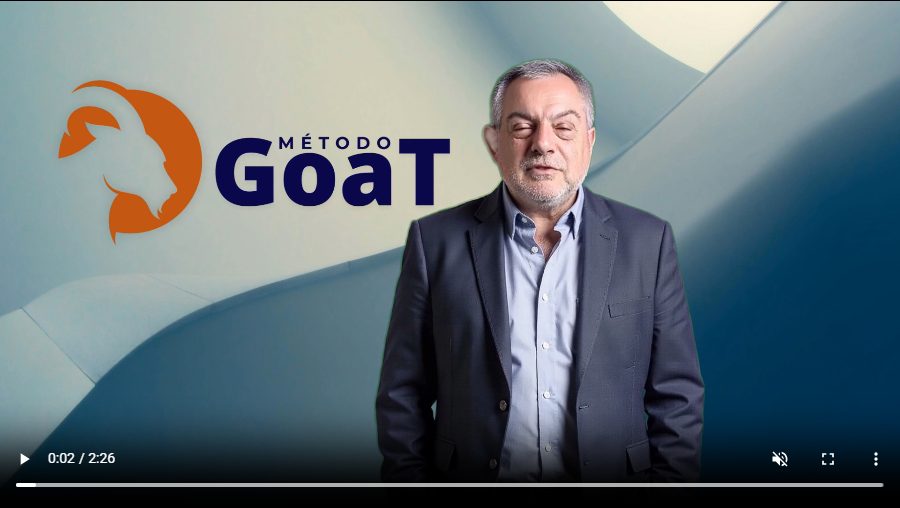 Presentador integrado a la identidad Método GOAT